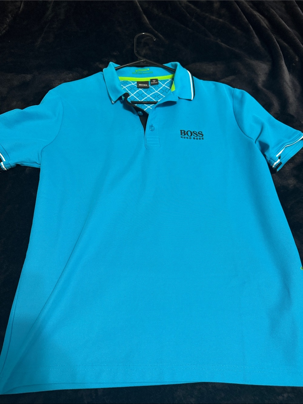 Hugo Boss Men’s Turquoise Polo with Contrast Trim
